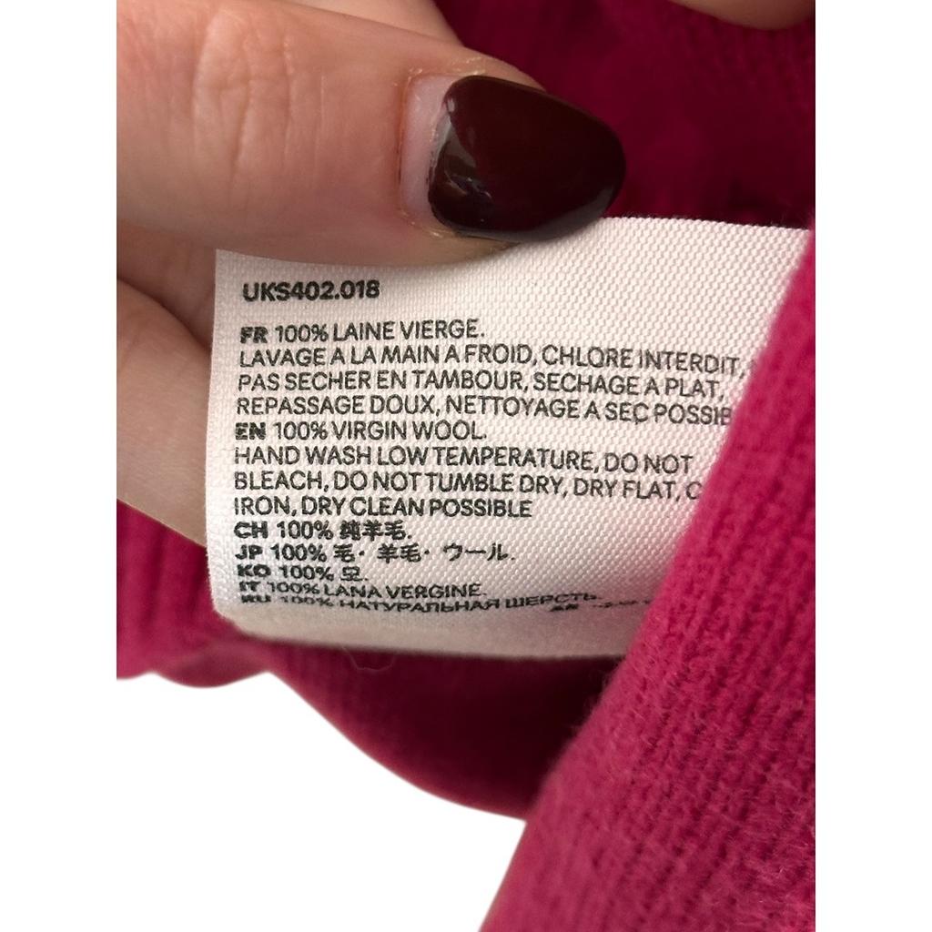 Pull col roulé Ami Paris - M - Rose fuchsia - État : Neuf avec étiquette