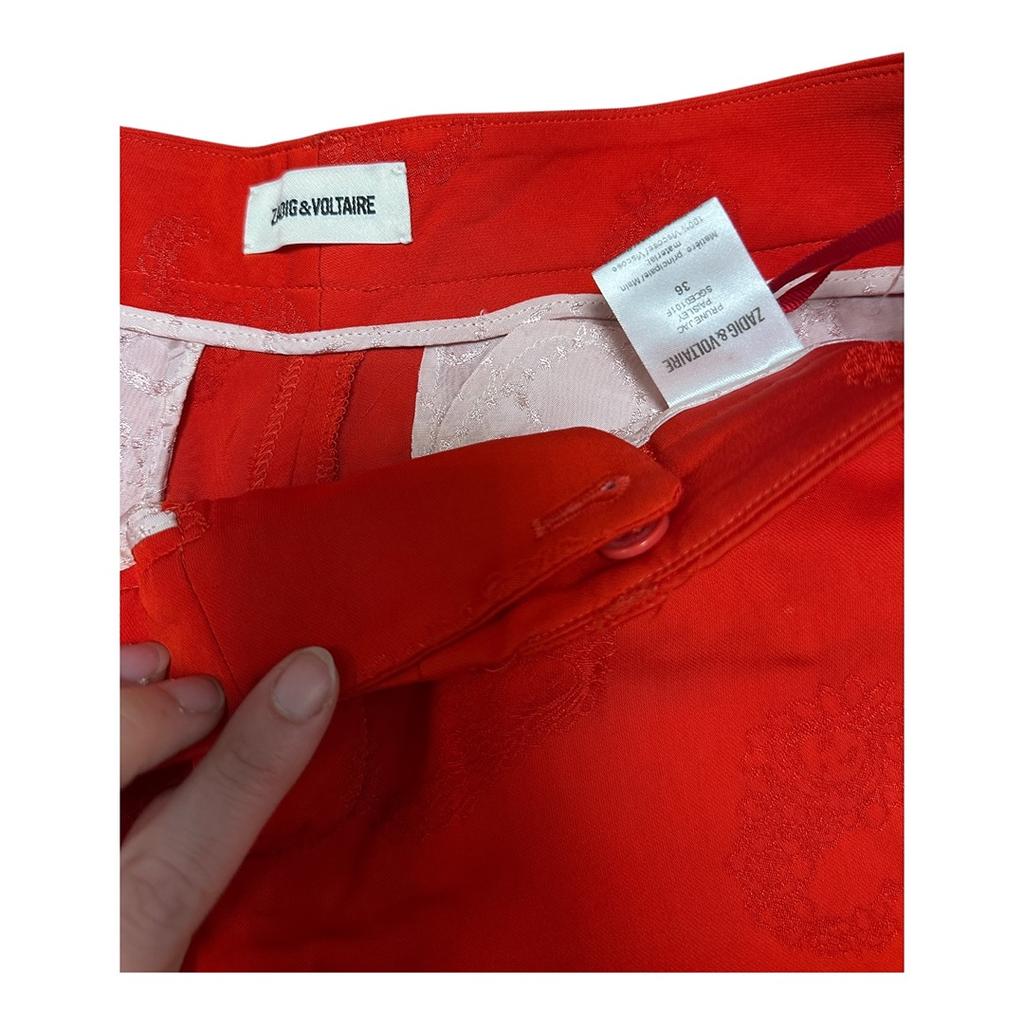 Pantalon Droit Zadig & Voltaire - 36 - Rouge - État : Très B