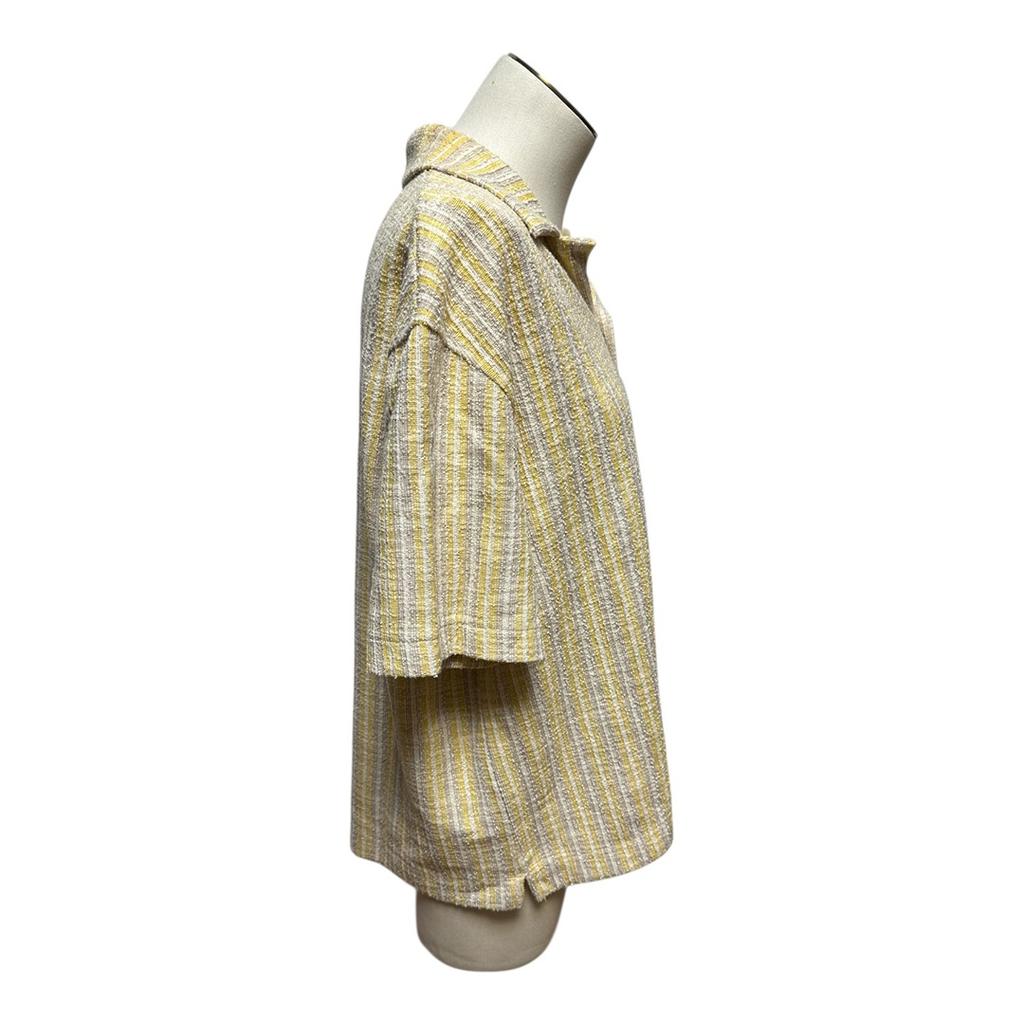 Chemise à rayures Zara - L - Jaune - État : Excellent