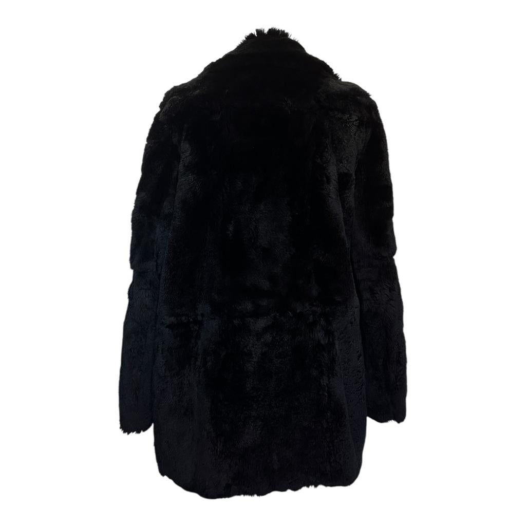 Manteau En Fausse Fourrure Maje - 36 - Noir - État : Trèsbon