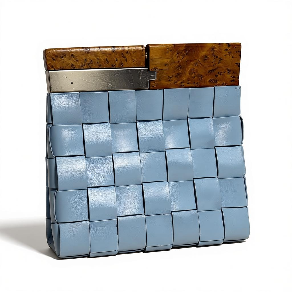 Clutch Bottega Veneta - Taille unique - Bleu - État : Excellent