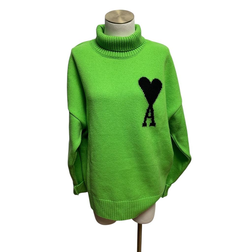 Pull A Col Roulé Ami - Xl - Vert - État : Très Bon