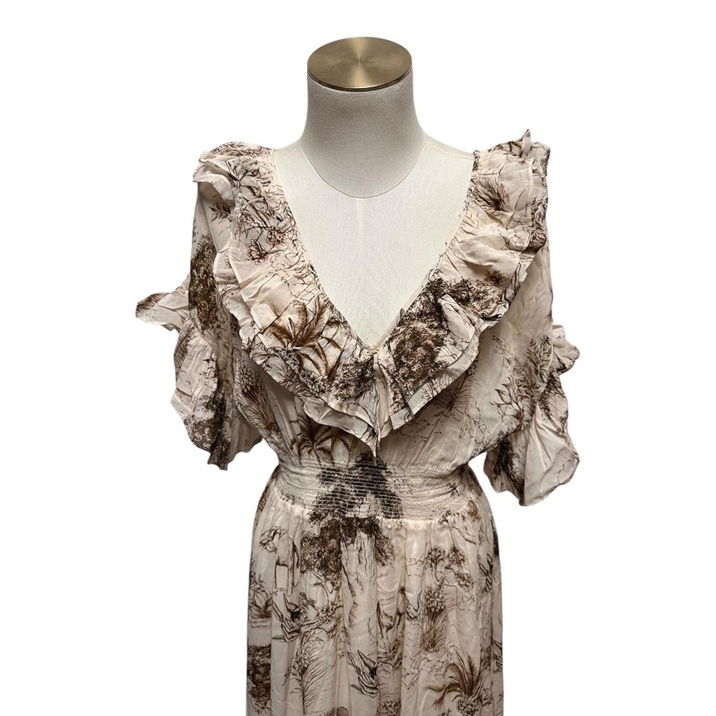 Robe midi Sandro - 38 - Écru - État : Neuf
