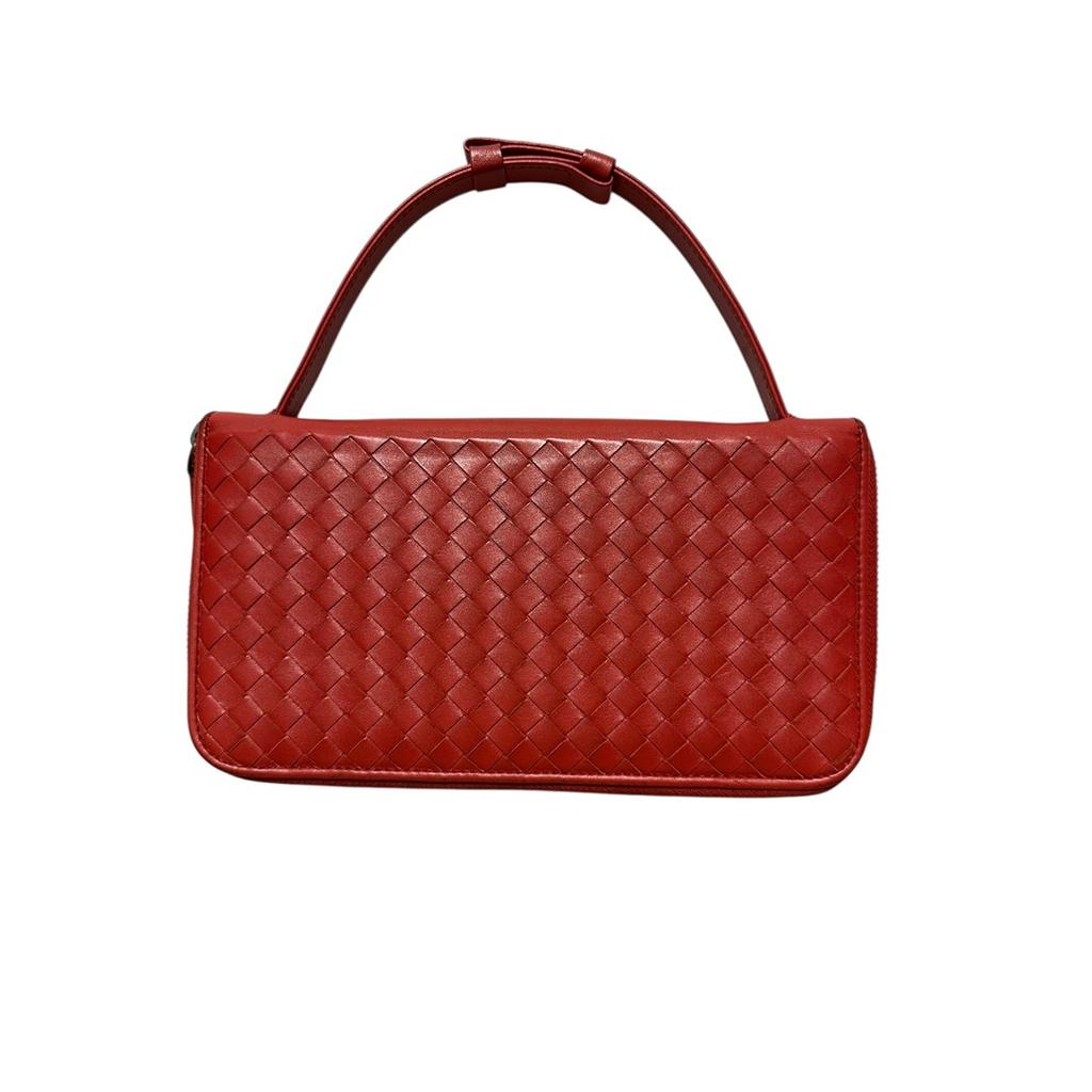 Porte-monnaie Bottega Veneta - Rouge - État : Très Bon