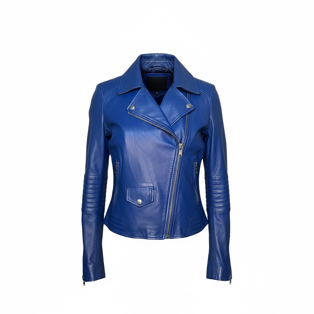 Perfecto Et Blouson De Moto Zapa - L - Bleu - État : Trèsbon