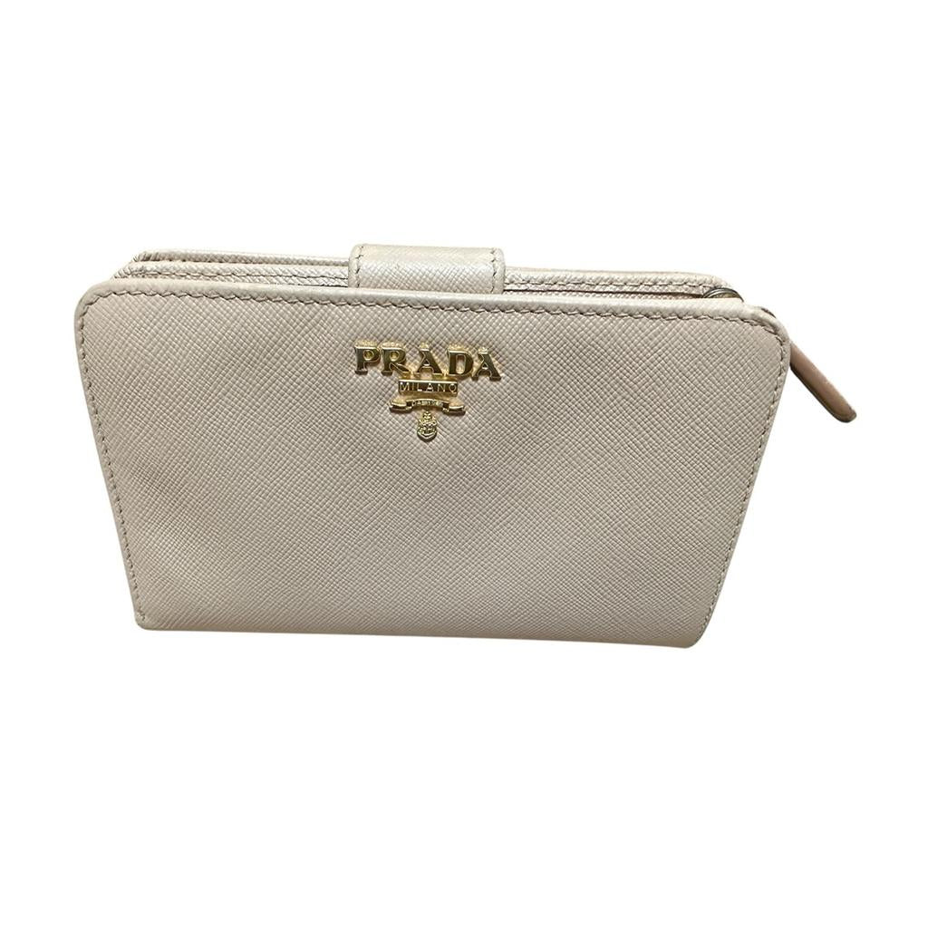 Portefeuille femme Prada - Taille unique - Cream - État : Excellent
