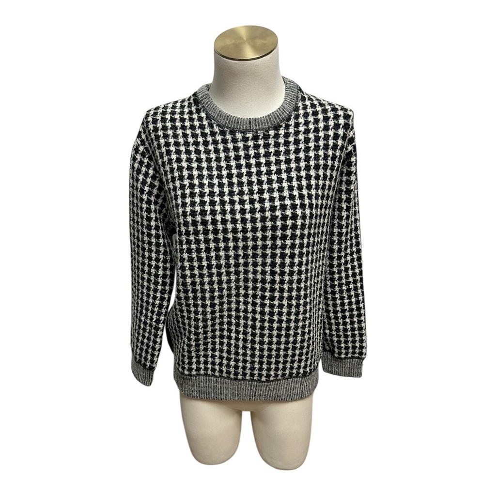 Pull Sandro - S - noir et blanc pied-de-poule - État : Excellent