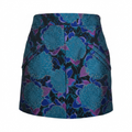 Jupe mini Sfera jacquard floral - S - Bleu - État : Excellent