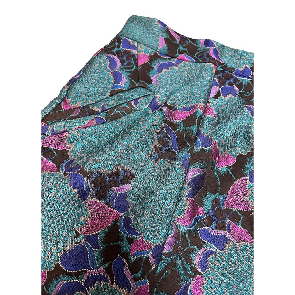 Jupe mini Sfera jacquard floral - S - Bleu - État : Excellent