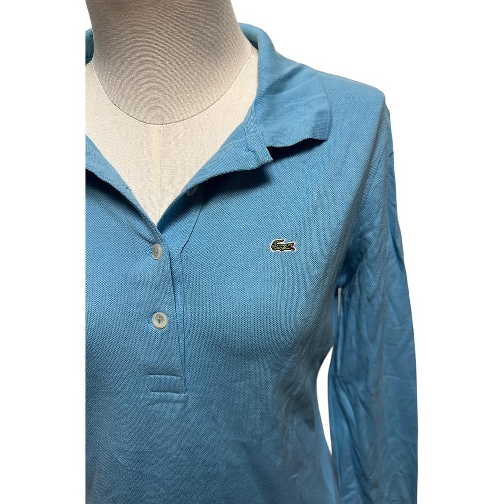 Polo manches longues Lacoste - 38 - Bleu - État : Excellent