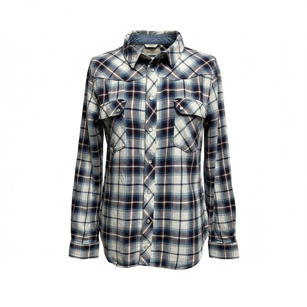 Surchemise femme Ba&sh - 3 - Blanc carreaux bleu - État : Excellent