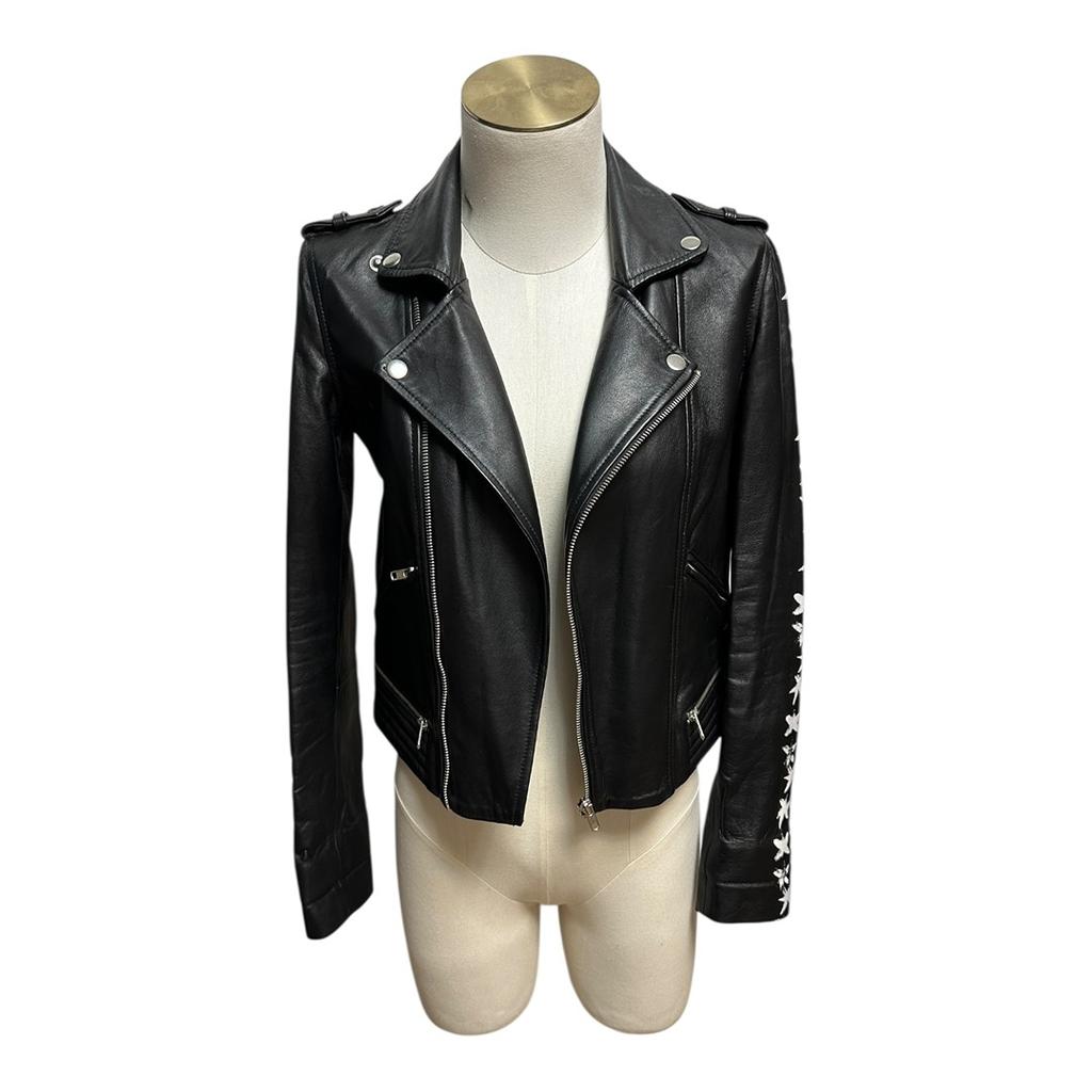 Veste en cuir Maje - 38 - Noir - État : Excellent
