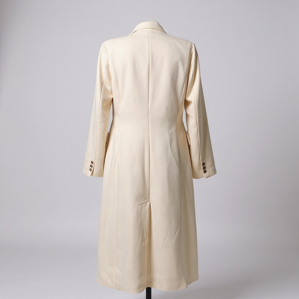 Manteau Long Hotel Particulier - M - Crème - Neuf avec étiquette