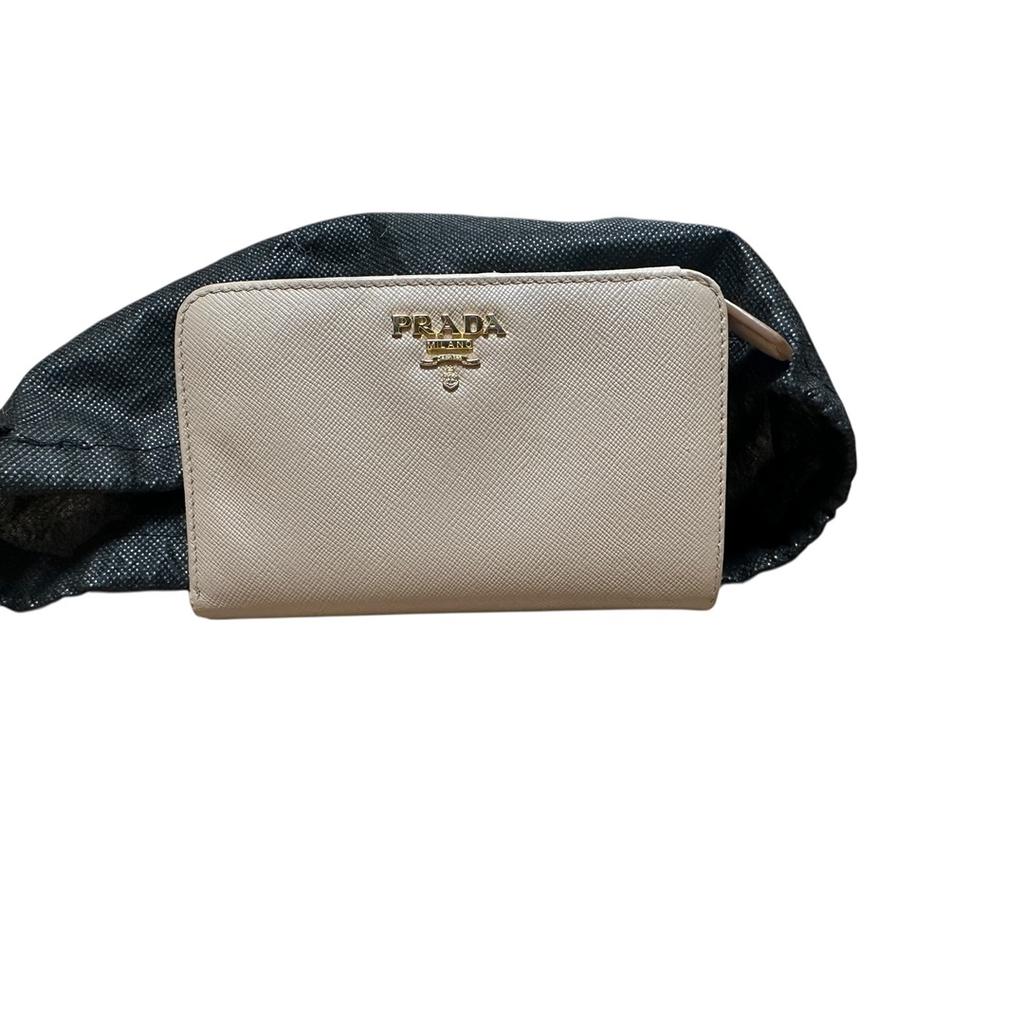 Portefeuille femme Prada - Taille unique - Cream - État : Excellent