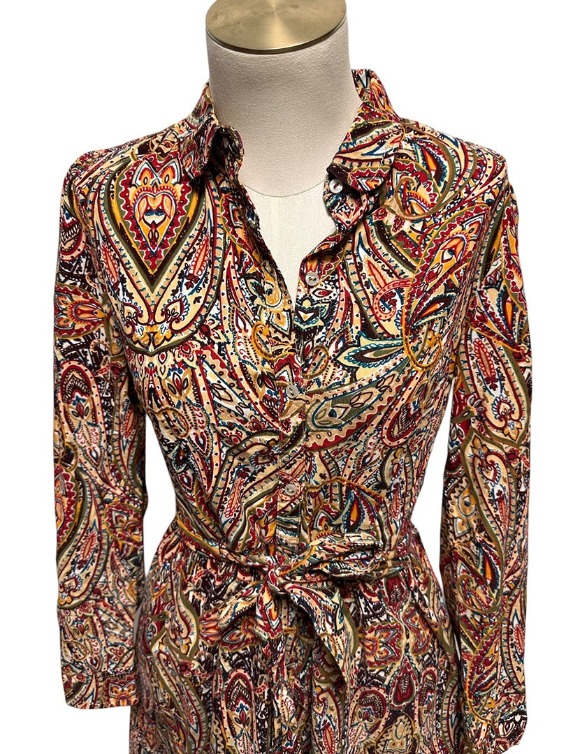 Robe chemise Tommy Hilfiger - 34 - Bordeaux - État : Excellent