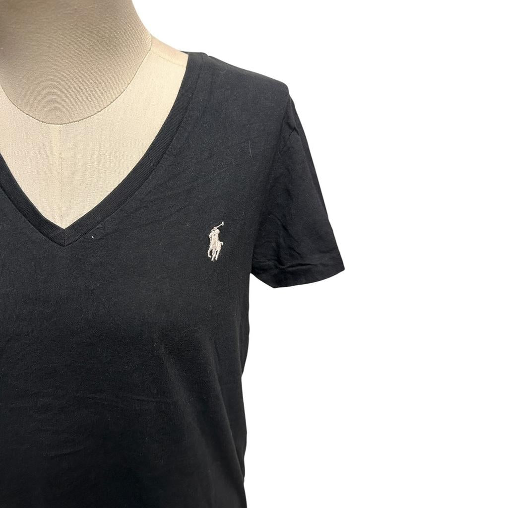 T-shirt col V Polo Ralph Lauren - L - Noir - État : Excellent