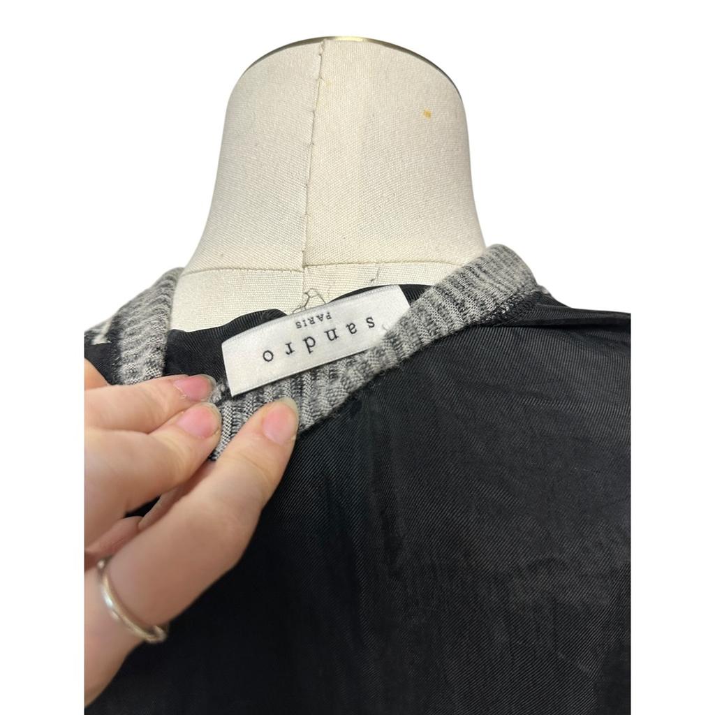 Pull Sandro - S - noir et blanc pied-de-poule - État : Excellent