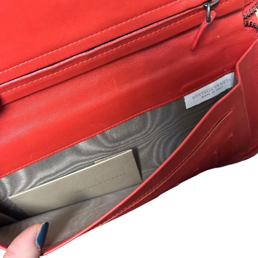 Porte-monnaie Bottega Veneta - Rouge - État : Très Bon