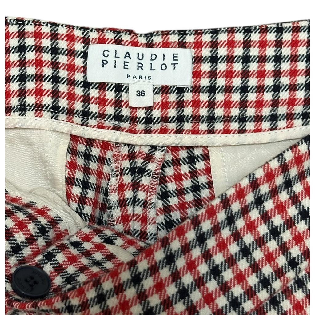 Pantalon Claudie Pierlot - 36 - Carreaux rouges et noirs - État : Excellent