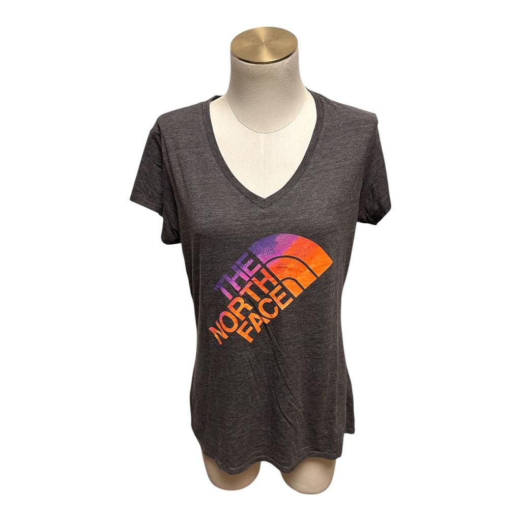 T-shirt col V The North Face - L - Gris - État : Excellent
