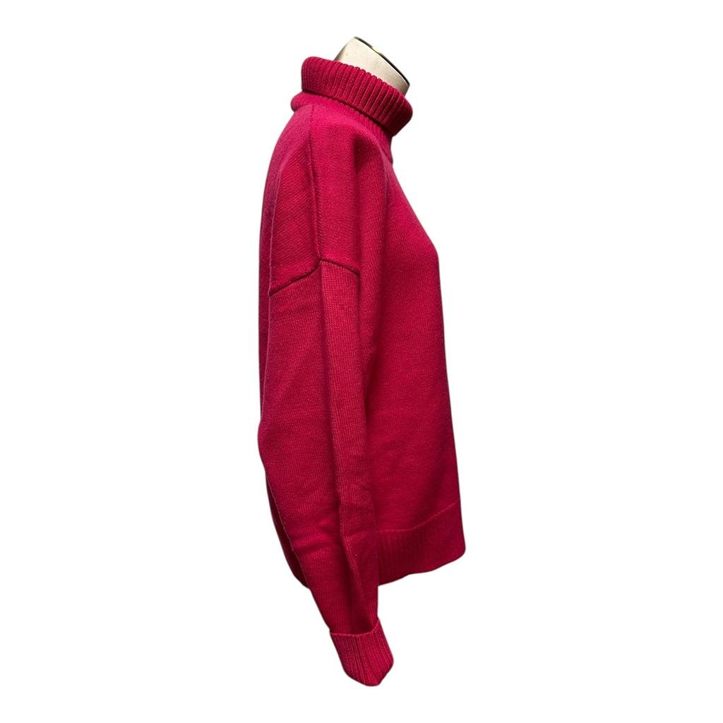 Pull col roulé Ami Paris - M - Rose fuchsia - État : Neuf avec étiquette