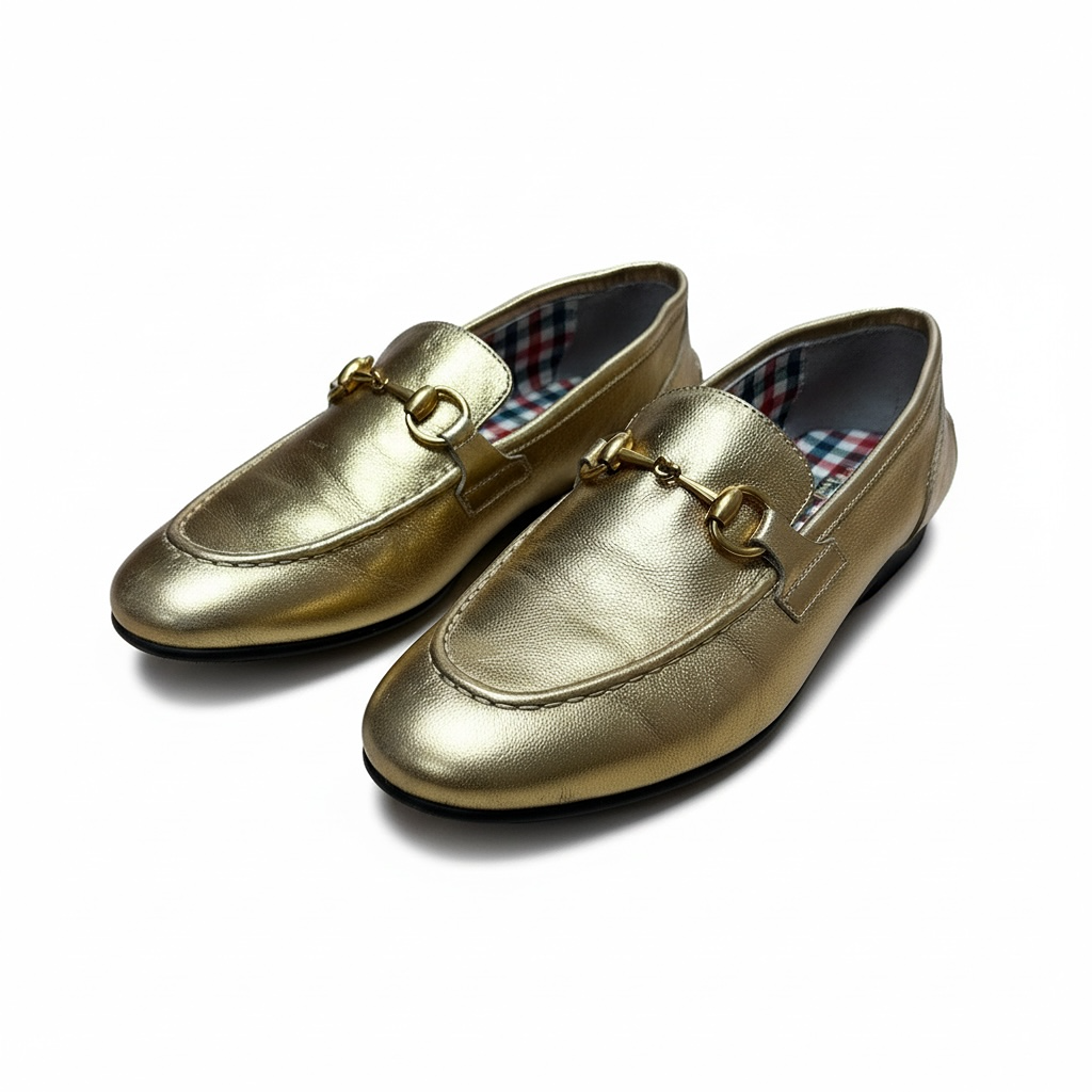 Mocassins Gucci - 34 - Doré - État : Très Bon