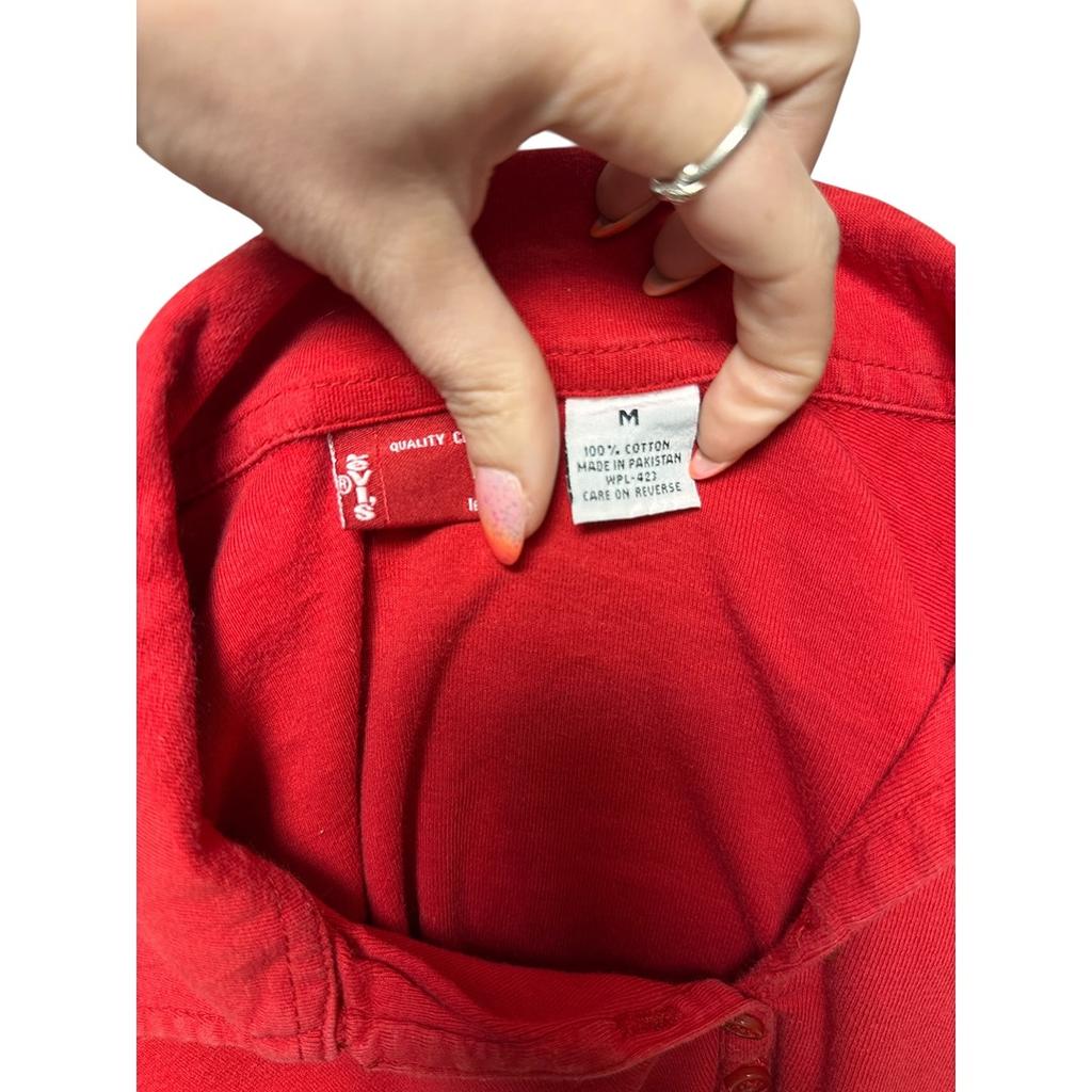Polo manches longues Levi's - M - Rouge - État : Excellent