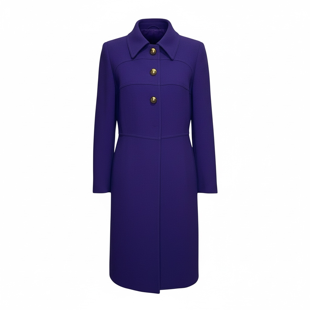 Pardessu Et Manteau Long Prada - 36 - Violet - État : Très B