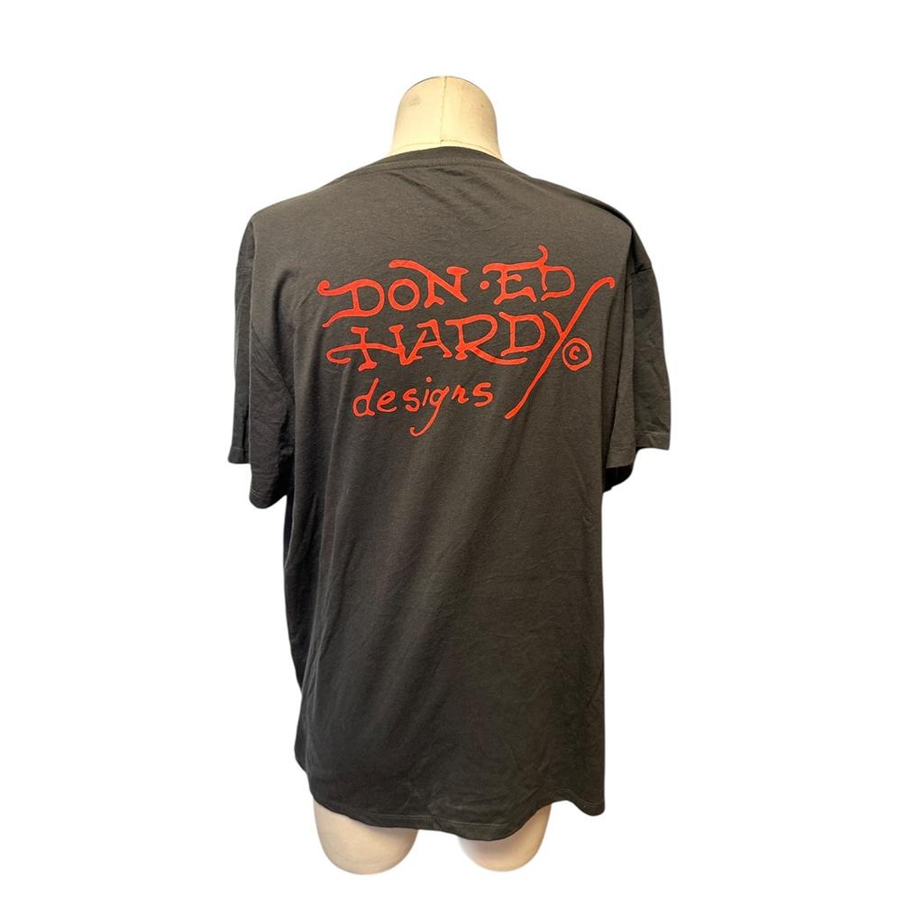 T-shirt Ed Hardy - L - Gris - État : Excellent