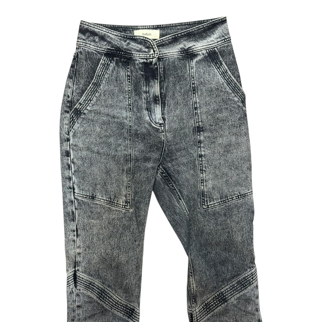 Jeans Taille Haute Ba&sh - S - Gris - État : Excellent