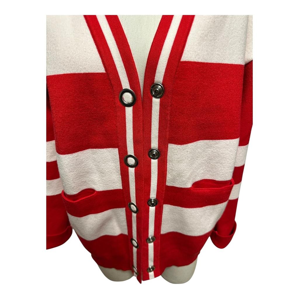 Cardigan Claudie Pierlot - Taille 1 - Rouge Blanc - État : Excellent
