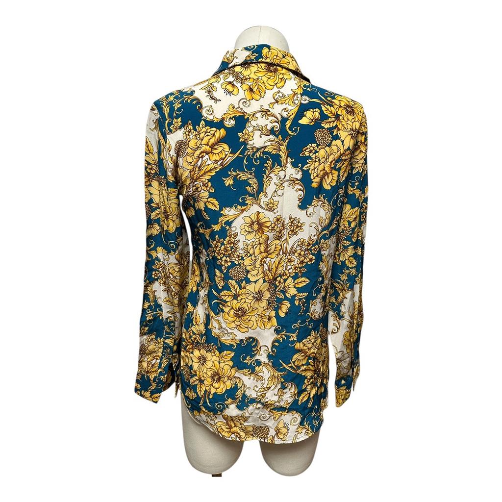 Chemise Flavio Castellani - 42 - Bleu Jaune Blanc - État : Excellent