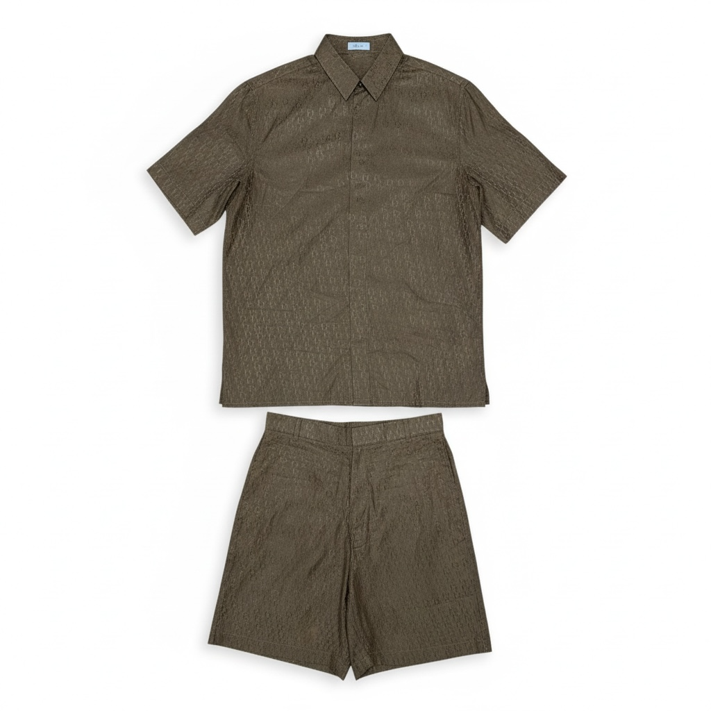 Ensemble Chemise short homme Dior - 46 - Brown - État : Excellent