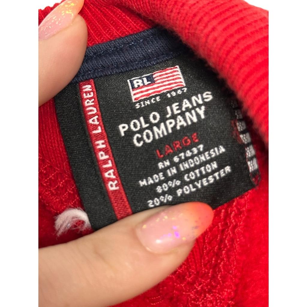 Sweatshirt Polo Jeans Ralph Lauren - L - Rouge - État : Excellent