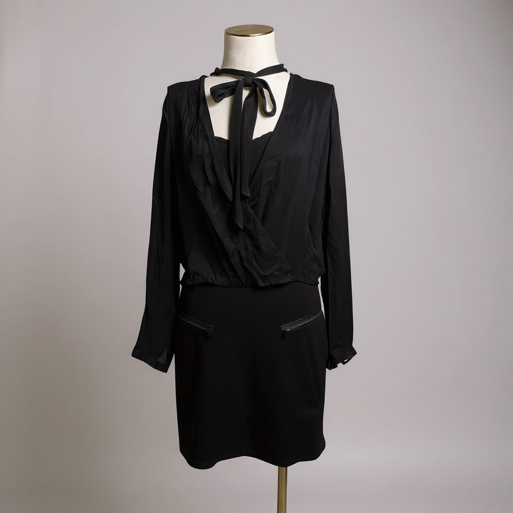 Petites Robe Noire Ikks - 38 - Noir - État : Très Bon