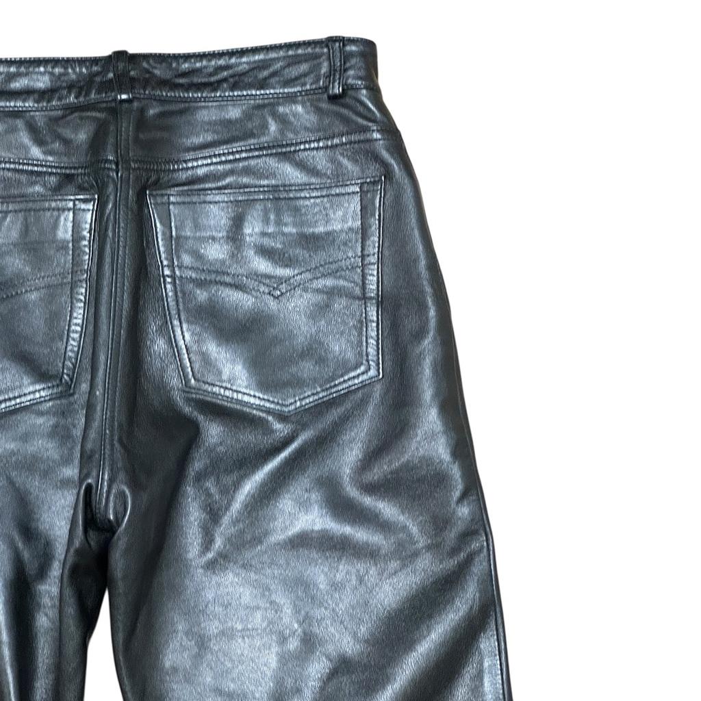 Pantalon cuir femme - T40 - noir - État : Excellent
