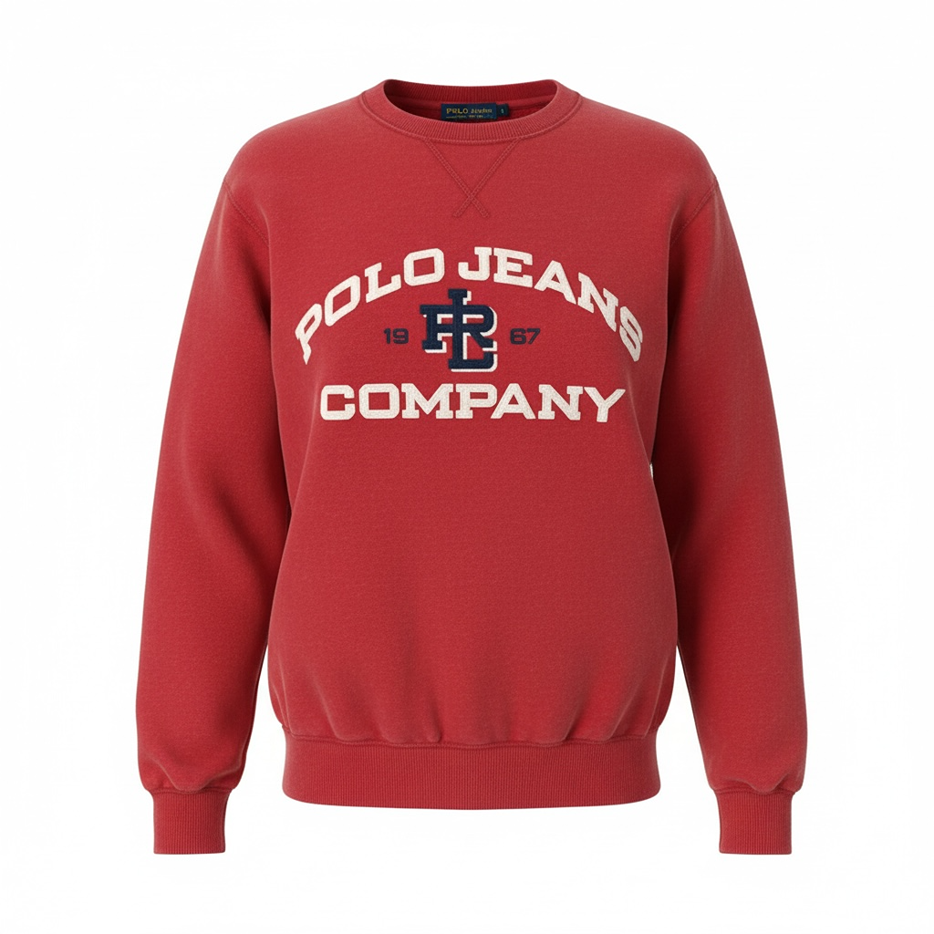 Sweatshirt Polo Jeans Ralph Lauren - L - Rouge - État : Excellent