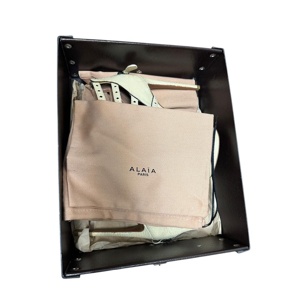 Sandales Alaïa - 35.5 - Crème - État : Neuf