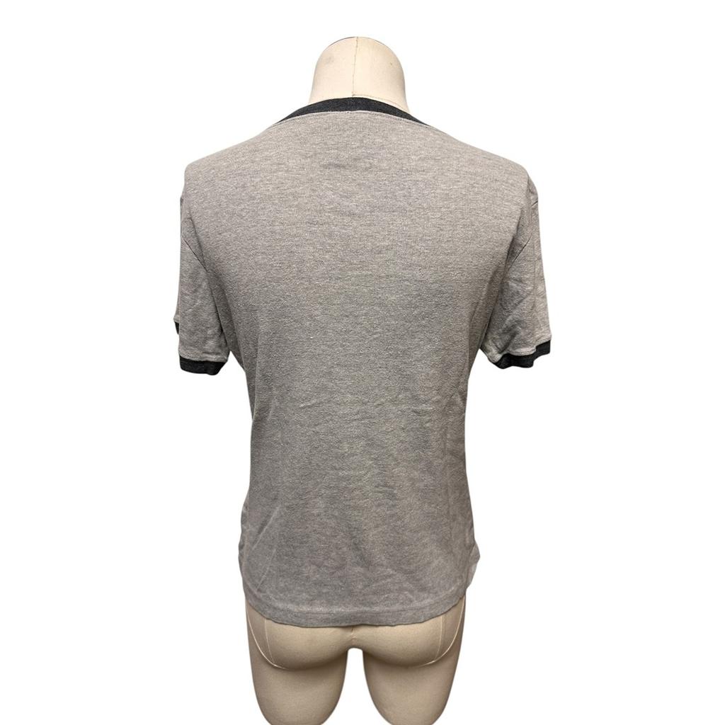 T-shirt ringer Tommy Hilfiger - L - Gris - État : Excellent