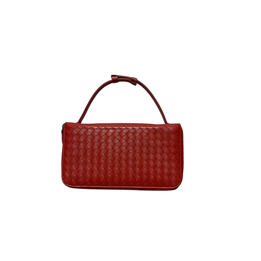 Porte-monnaie Bottega Veneta - Rouge - État : Très Bon
