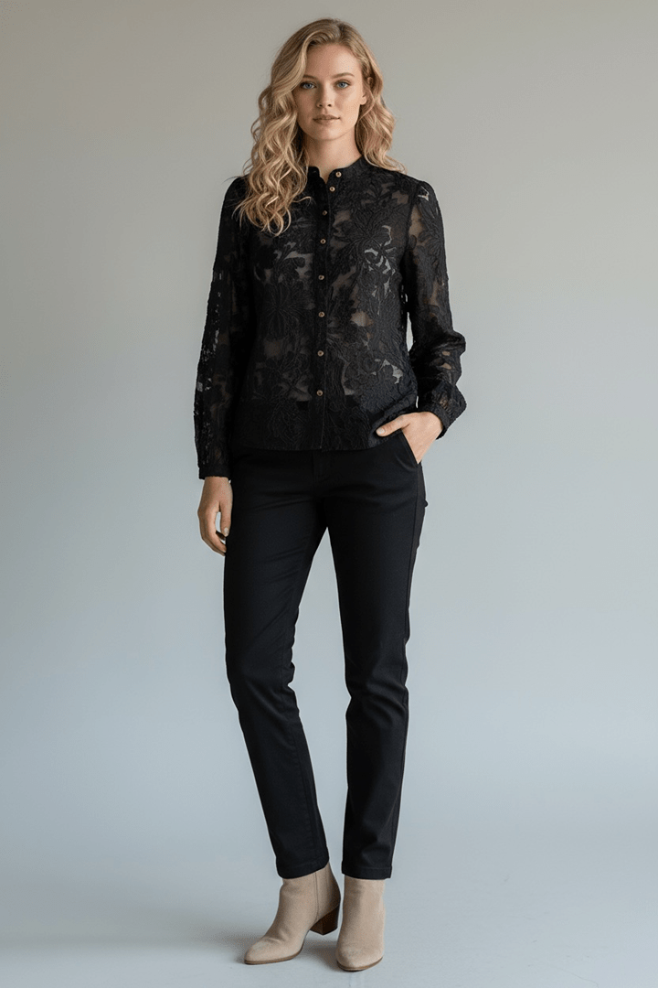 Blouse manches longue Naf Naf – S – Noir – État : Neuf avec étiquette - BiWear