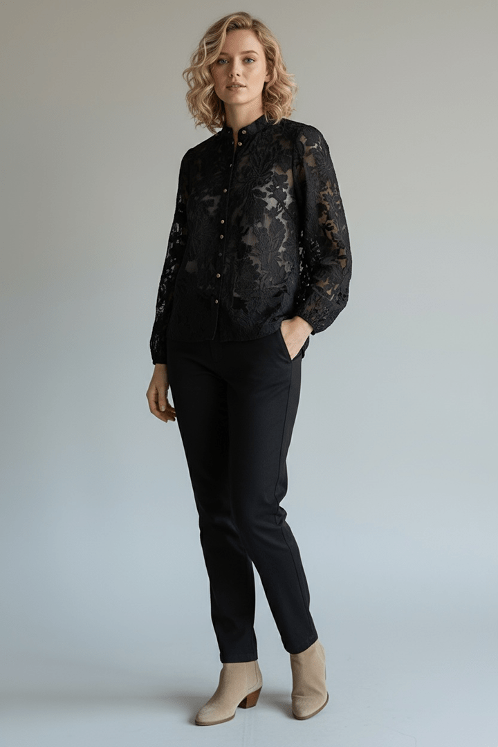 Blouse manches longue Naf Naf – S – Noir – État : Neuf avec étiquette - BiWear
