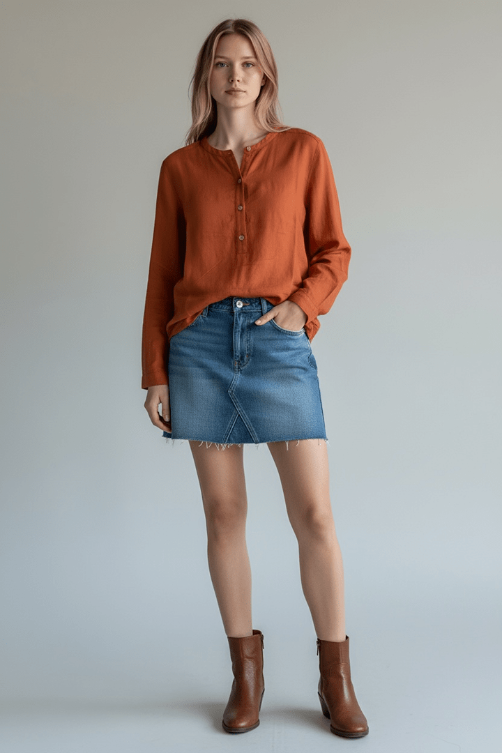 Blouses manches longue Petits Hauts – S – Orange – État : Neuf - BiWear