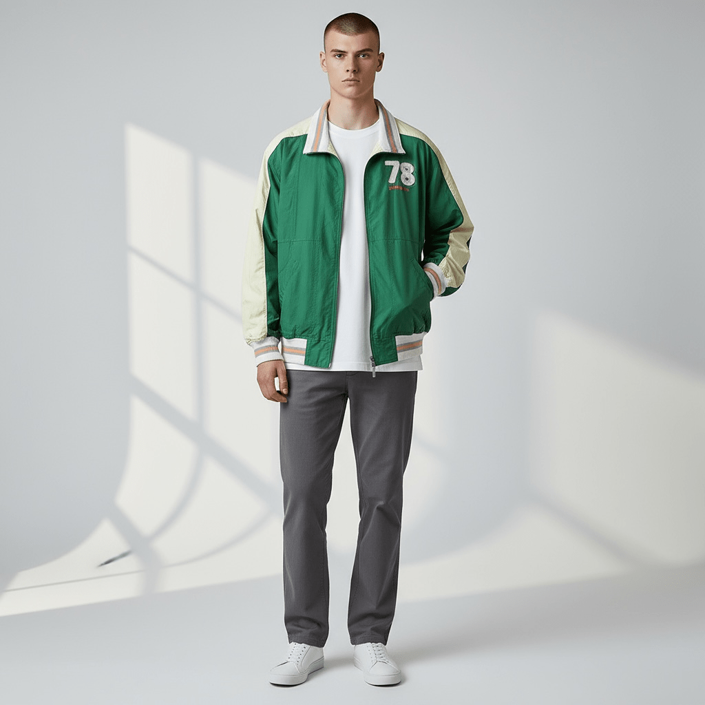 Blouson teddy Pelle Pelle – M – Vert – État : Très bon - BiWear