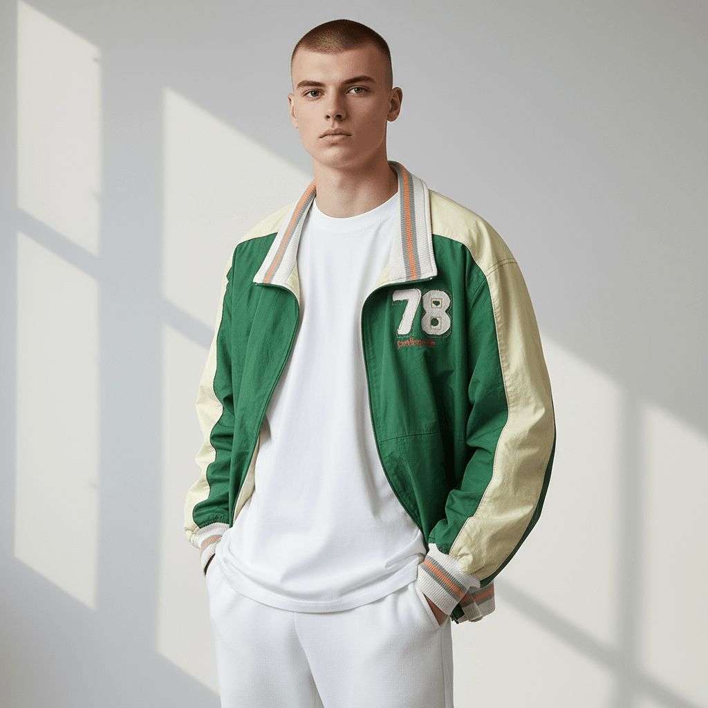 Blouson teddy Pelle Pelle – M – Vert – État : Très bon - BiWear