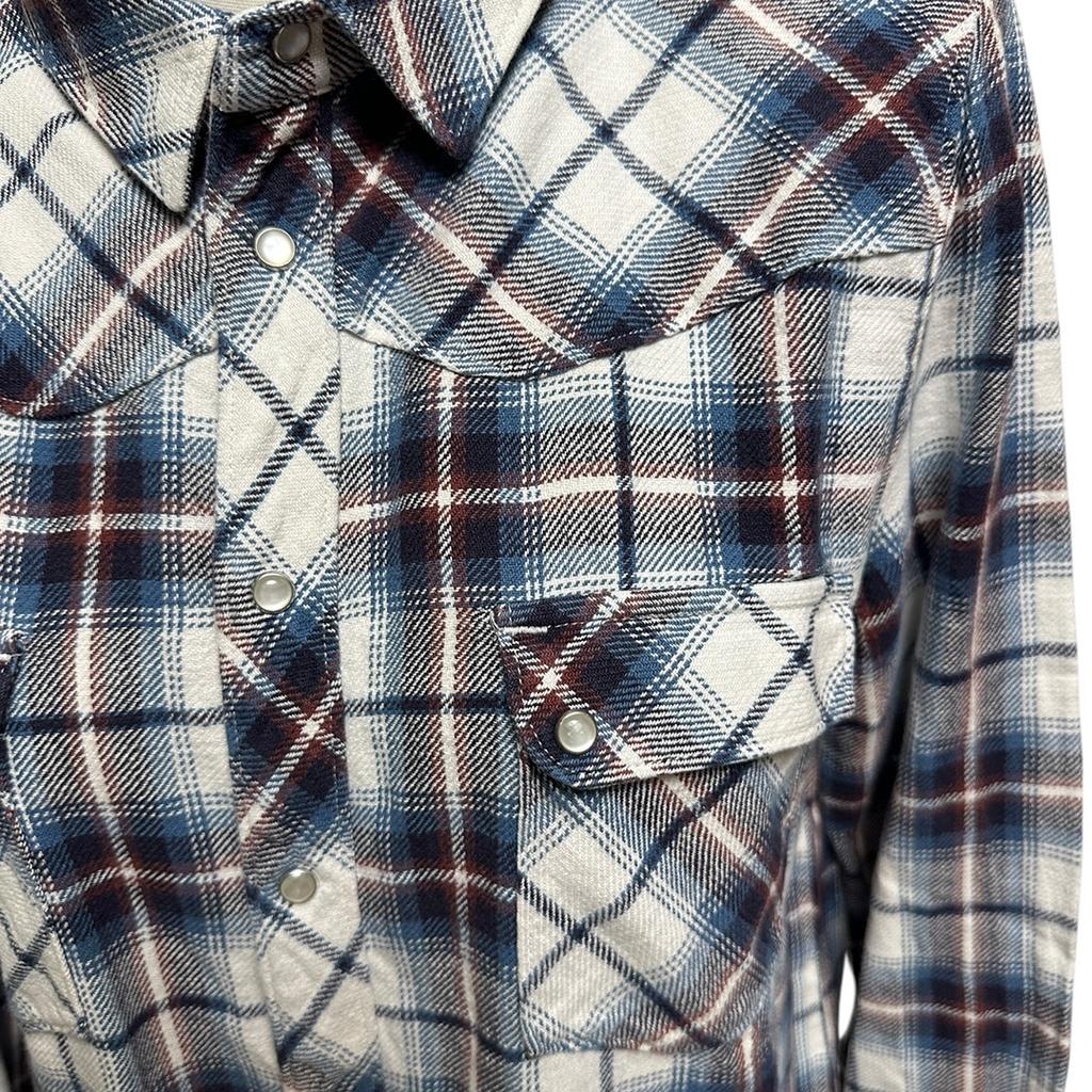 Surchemise femme Ba&sh - 3 - Blanc carreaux bleu - État : Excellent