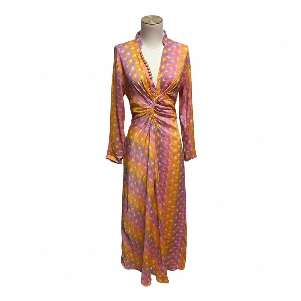 Robe midi Sandro - 36 - Orange - État : Excellent