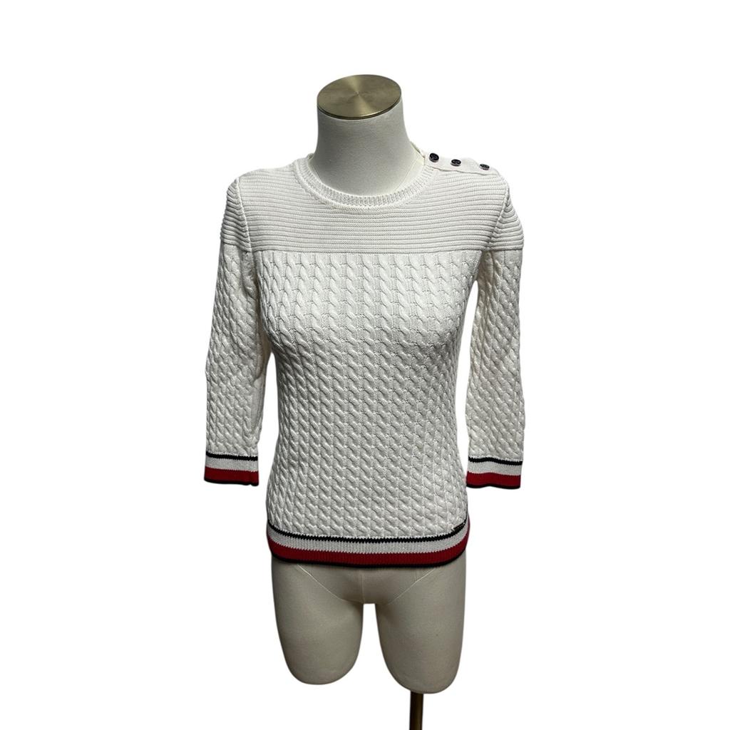 Pull femme Tommy Hilfiger - S - Blanc - État : Excellent