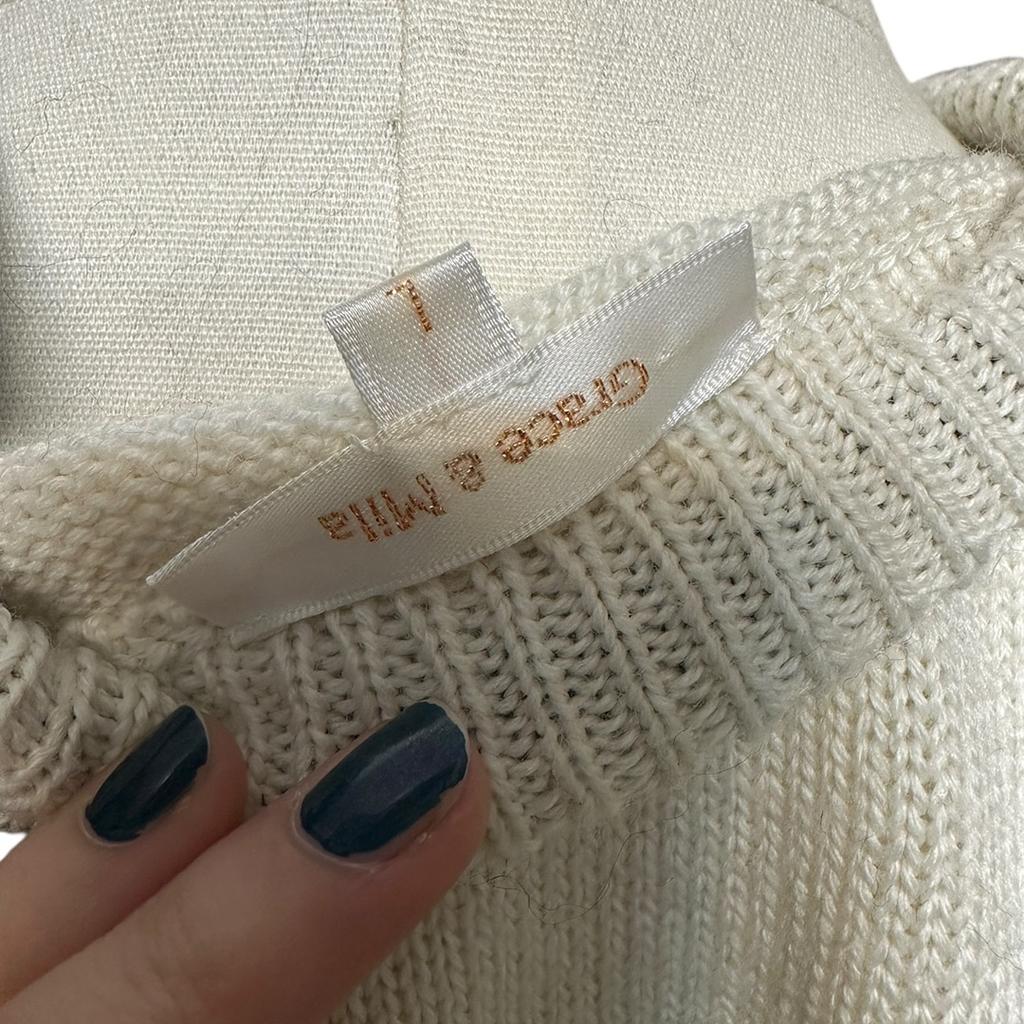 Pull femme Grace & Mila - Taille unique - Blanc - État : Excellent