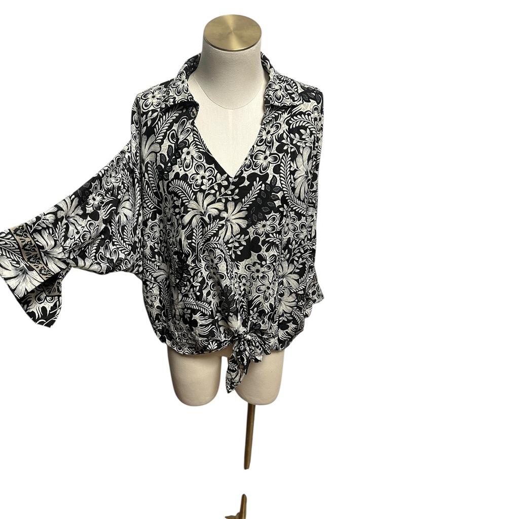 Blouse Gold & Silver - Taille Unique - Noir - État : Trèsbon